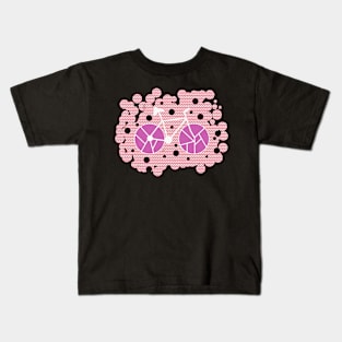 Bubbly bike in purple Kids T-Shirt